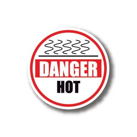 Ergomat 20in CIRCLE SIGNS - Danger Hot DSV-SIGN 400 #1956 -UEN
